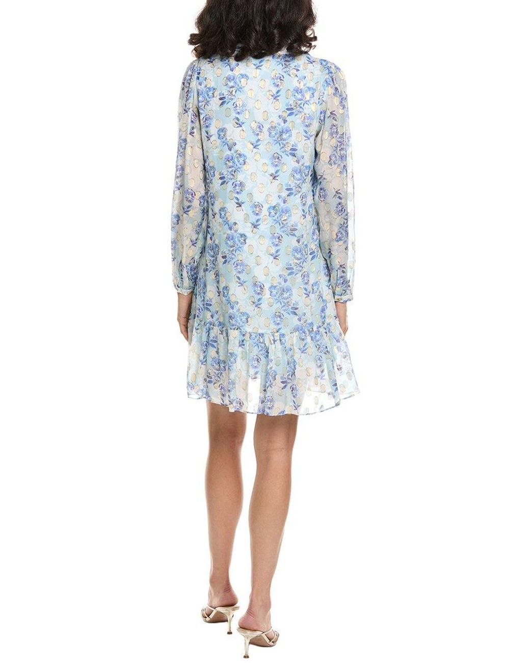 Sail To Sable Blue Ruffle Hem Dress
