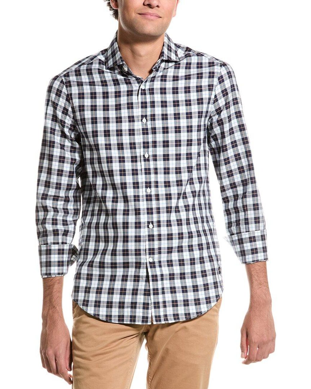 Brunello Cucinelli Blue Basic Fit Shirt for men