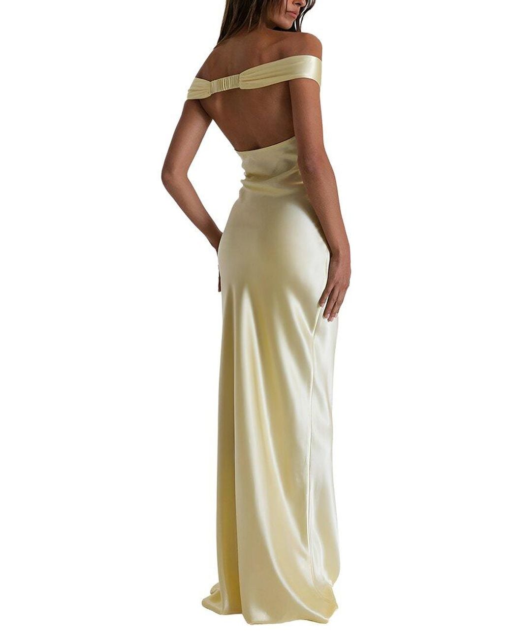 LOEY Metallic Off-The-Shoulder Maxi Dress