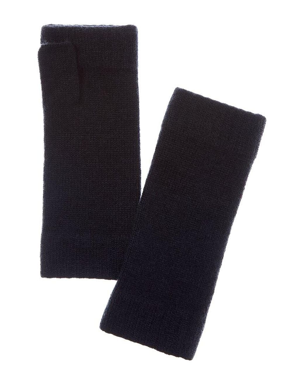 N.Peal Cashmere Blue Cashmere Fingerless Gloves