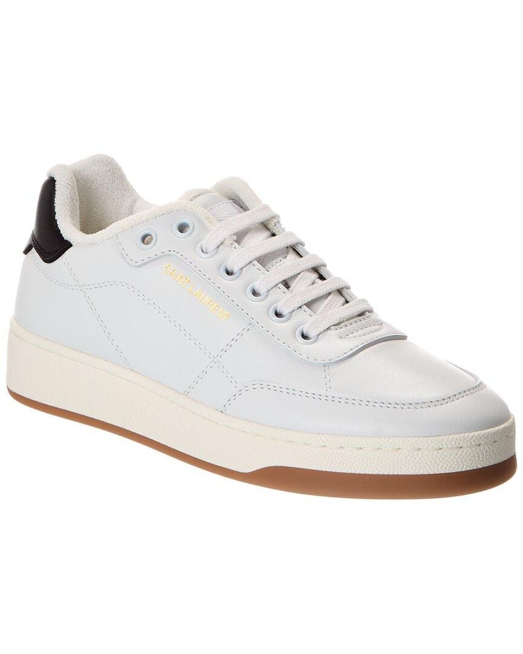 Saint Laurent White Sl61 Leather Sneaker