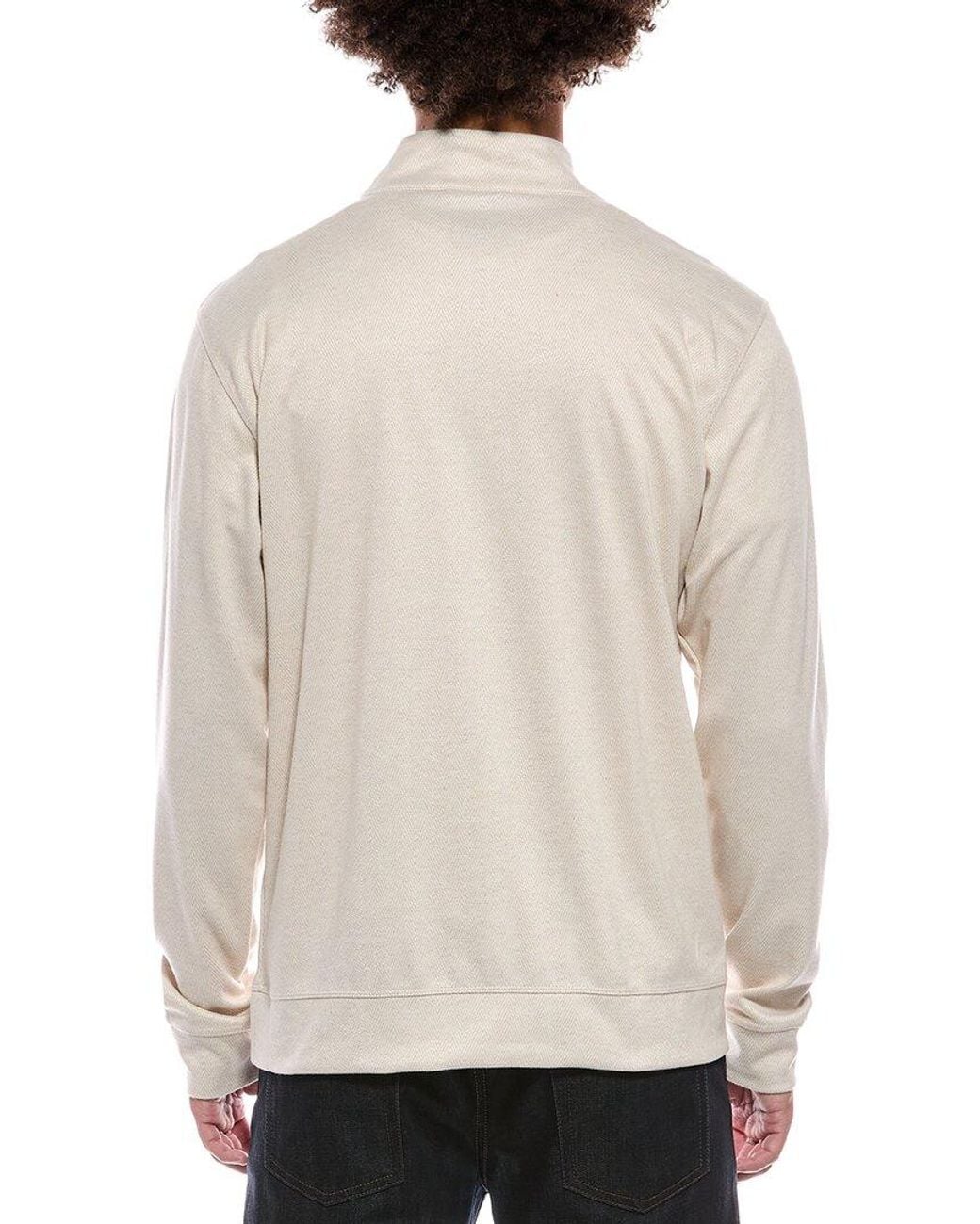 Vintage 1946 Natural Soft Brushed 1/4-Zip Sweater for men