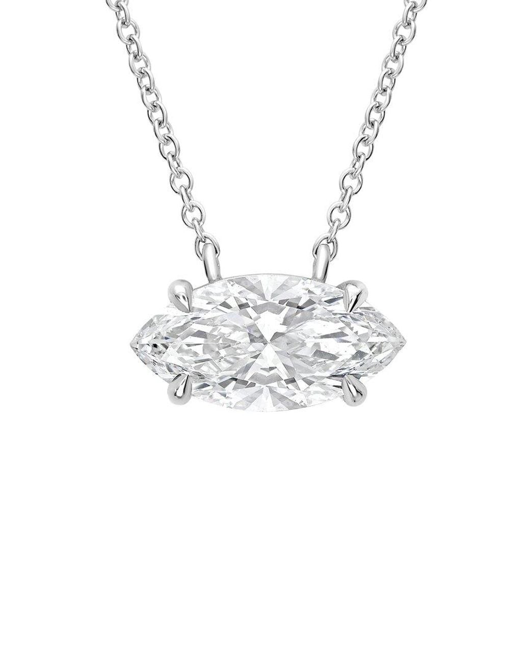 Diana M White 14K 2.00 Ct. Tw. Lab-Grown Diamond Solitaire Pendant