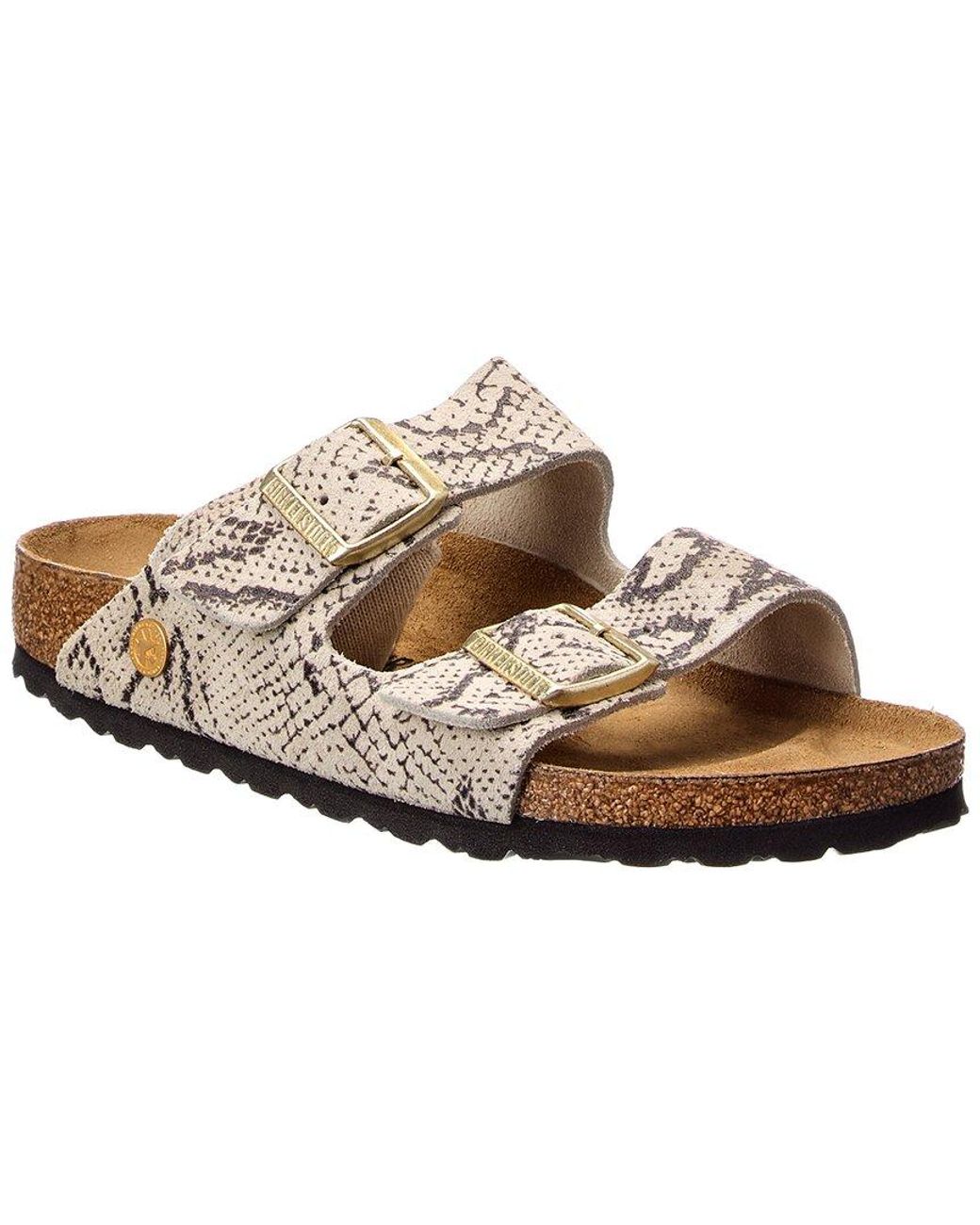 Birkenstock Brown Arizona Rivet Logo Narrow Suede Sandal