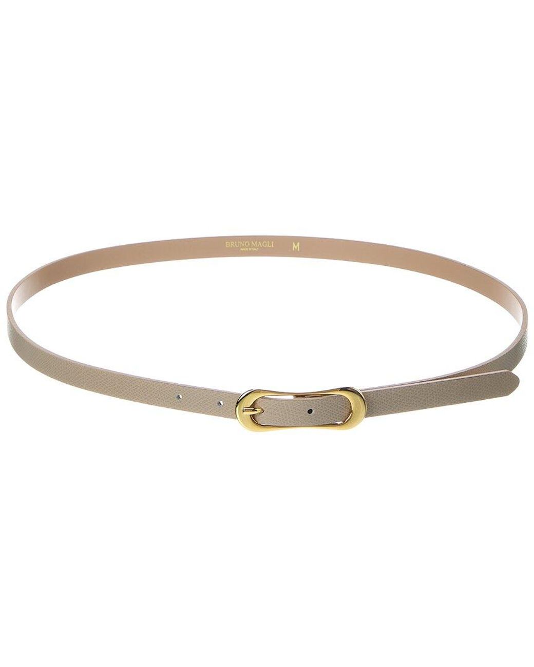 Bruno Magli White Carla Leather Belt