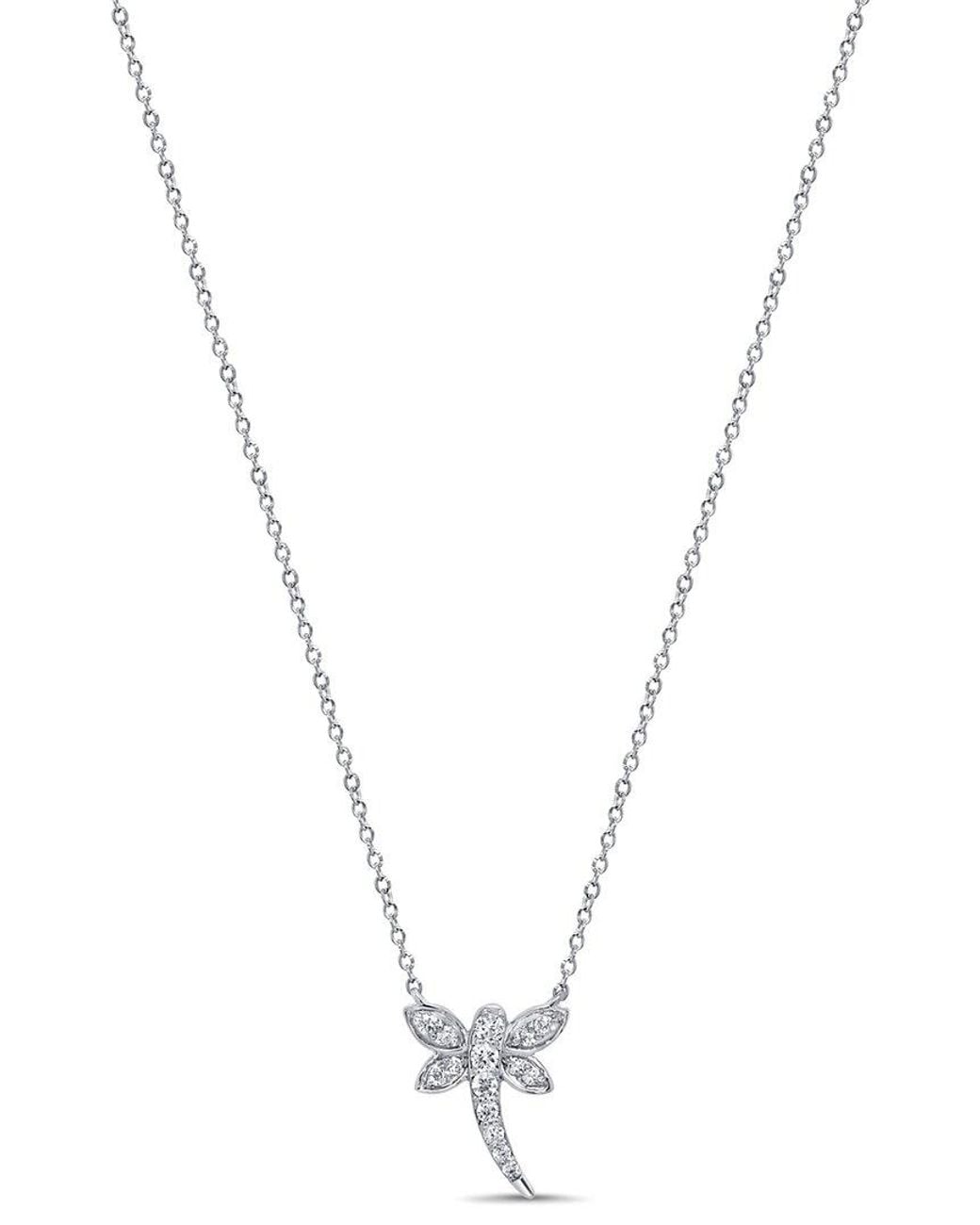 Sabrina Designs Metallic 14K 0.13 Ct. Tw. Diamond Dragonfly Necklace