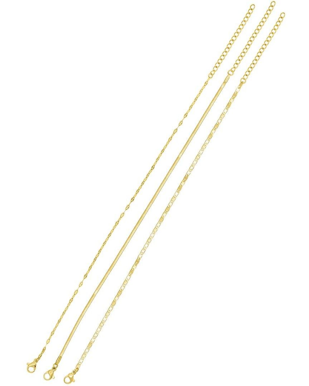 Adornia Metallic 14K Plated Tarnish Resistant Anklet