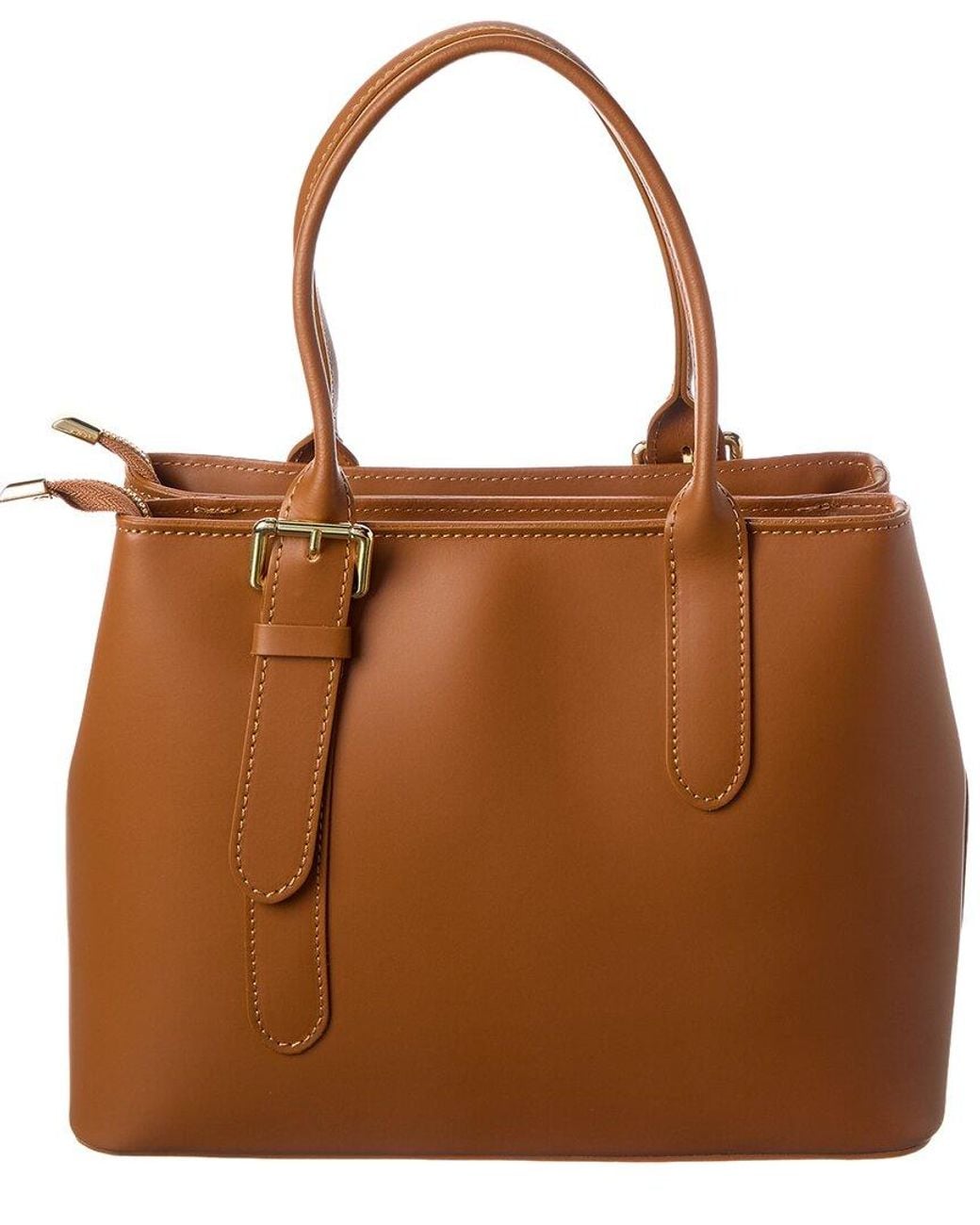 Italian Leather Brown Top Handle Bag
