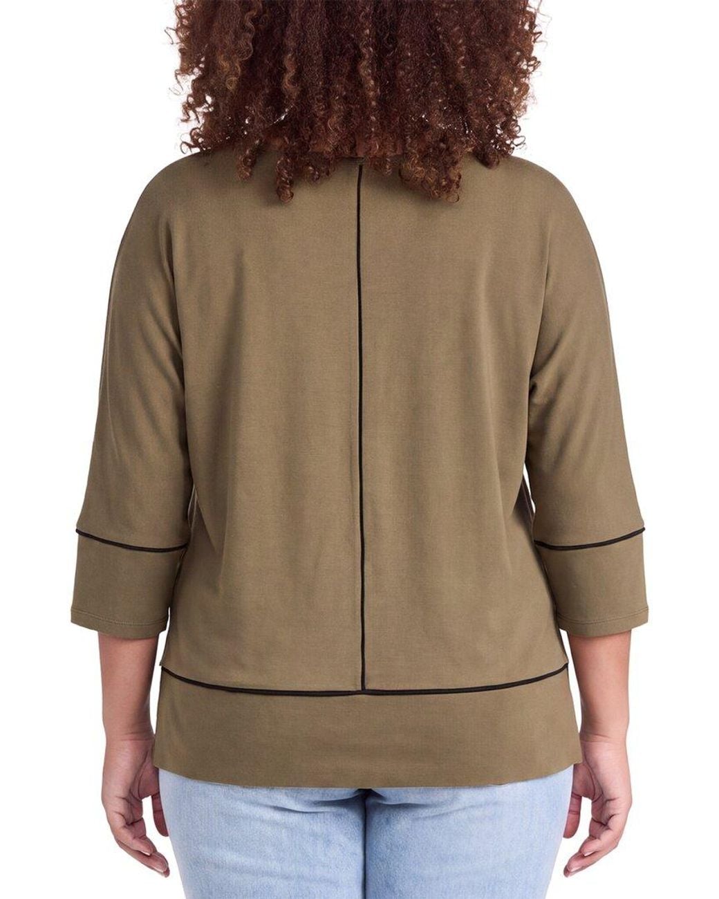 Jones New York Brown Plus Tunic