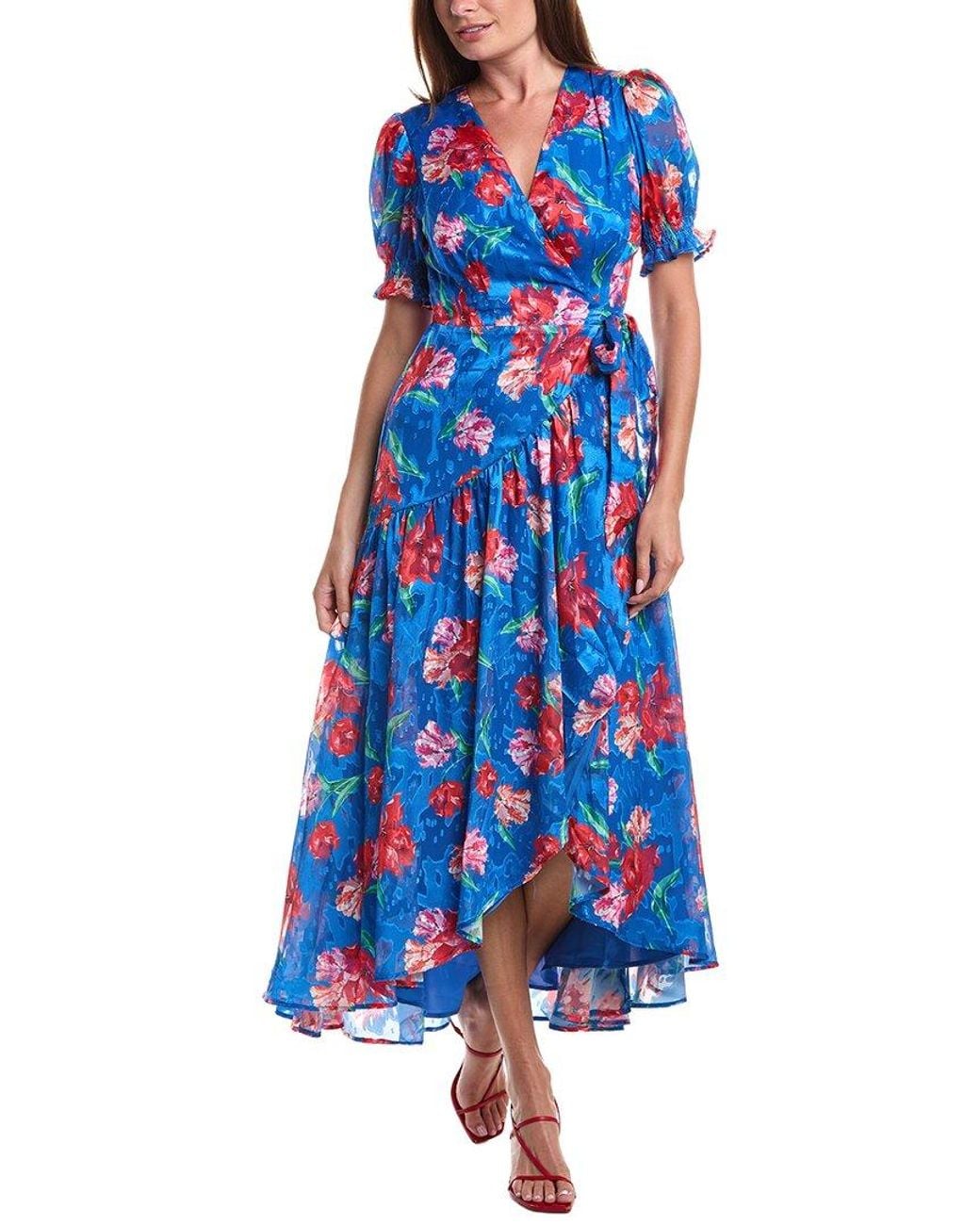 Hutch Blue Pearl Wrap Maxi Dress