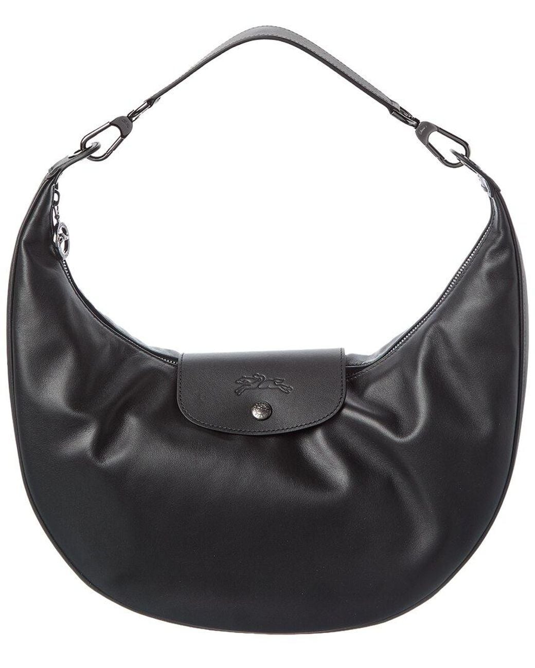Longchamp Black Le Pliage Xtra Leather Shoulder Bag
