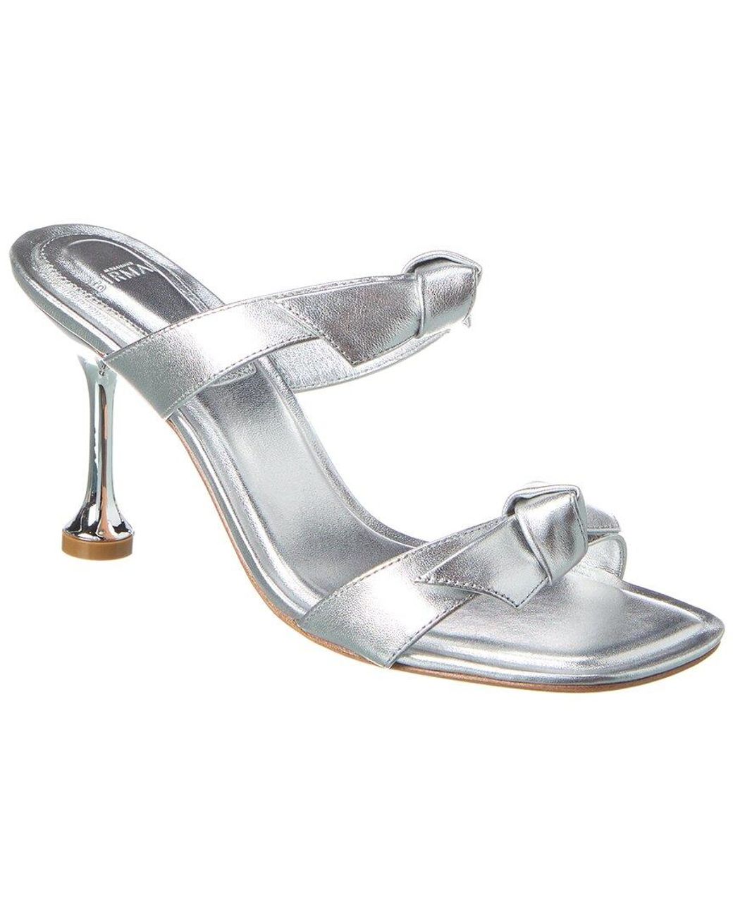 Alexandre Birman Metallic Clarita Square 85 Leather Sandal