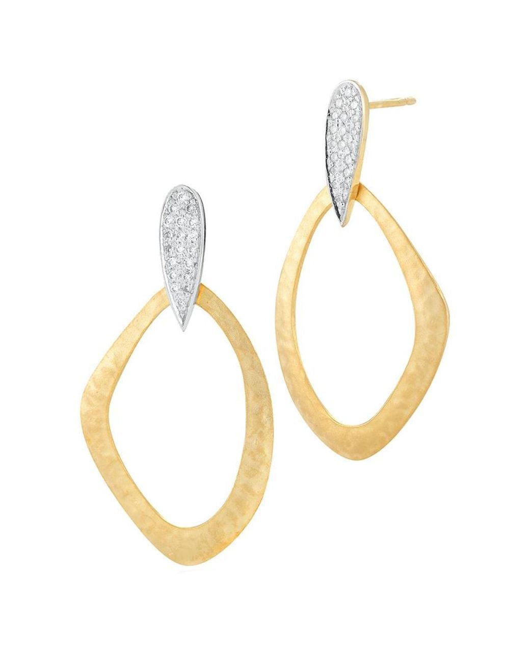 Reiss Metallic 14k 0.22 Ct. Tw. Diamond Dangling Earrings