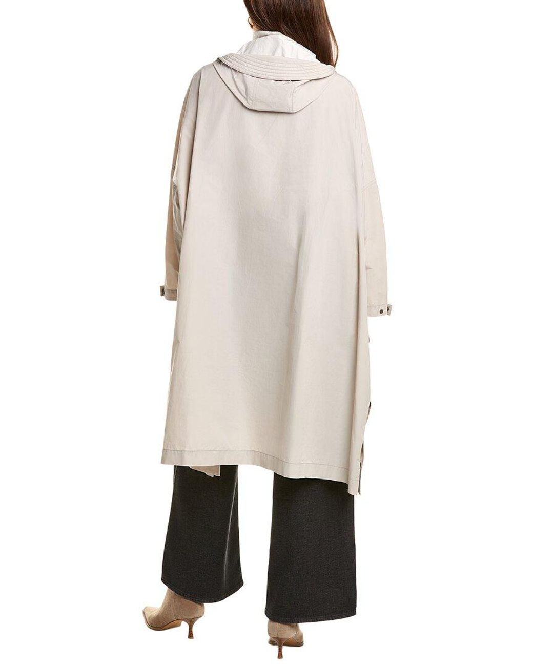 Brunello Cucinelli White Rain Overcoat