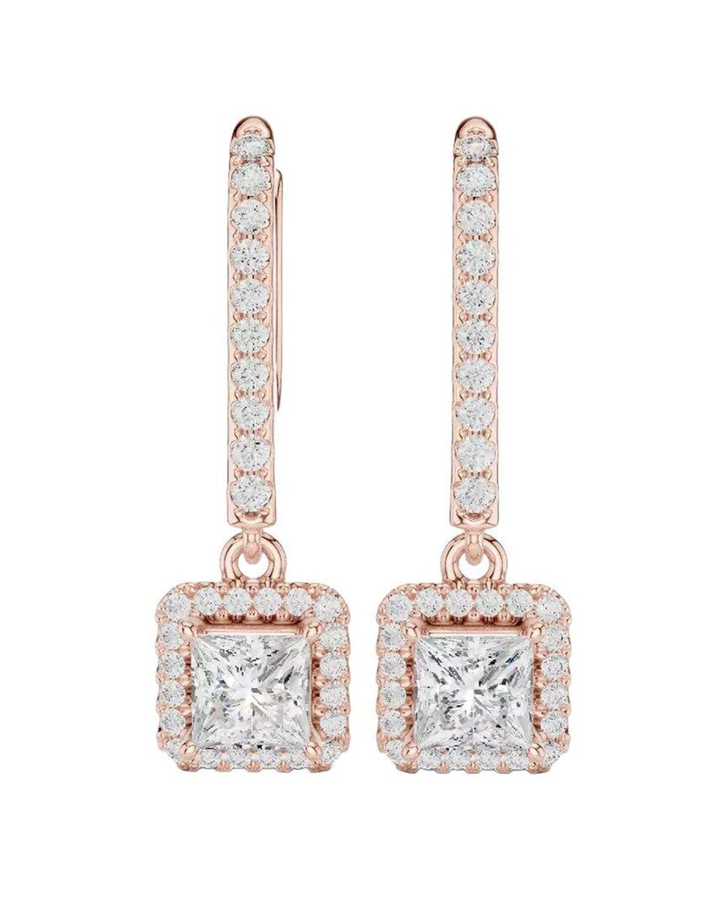 Lab Grown Diamonds White 14K Rose 0.85 Ct. Tw. Lab-Grown Diamond Earrings