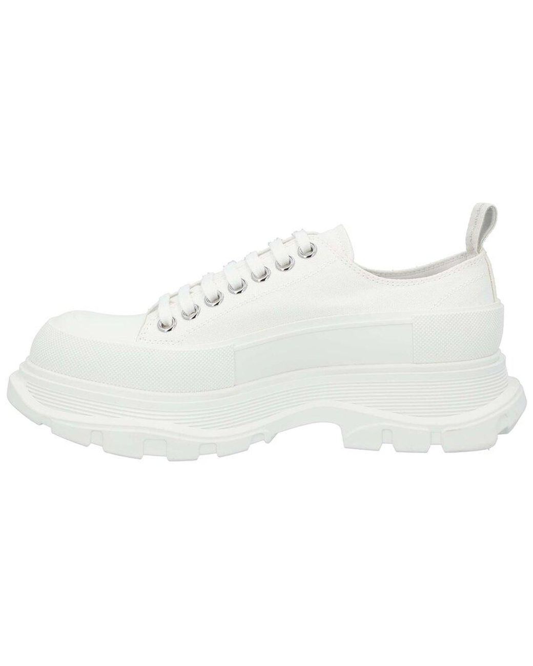 McQueen White Canvas Tread Low Sneaker, Never Worn (Authentic Pre- Loved) for men
