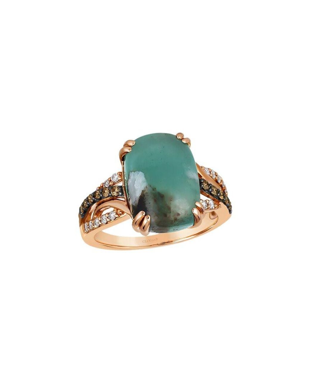 Le Vian Green Le Vian 14K Rose 5.89 Ct. Tw. Diamond & Aquaprase Candy Ring