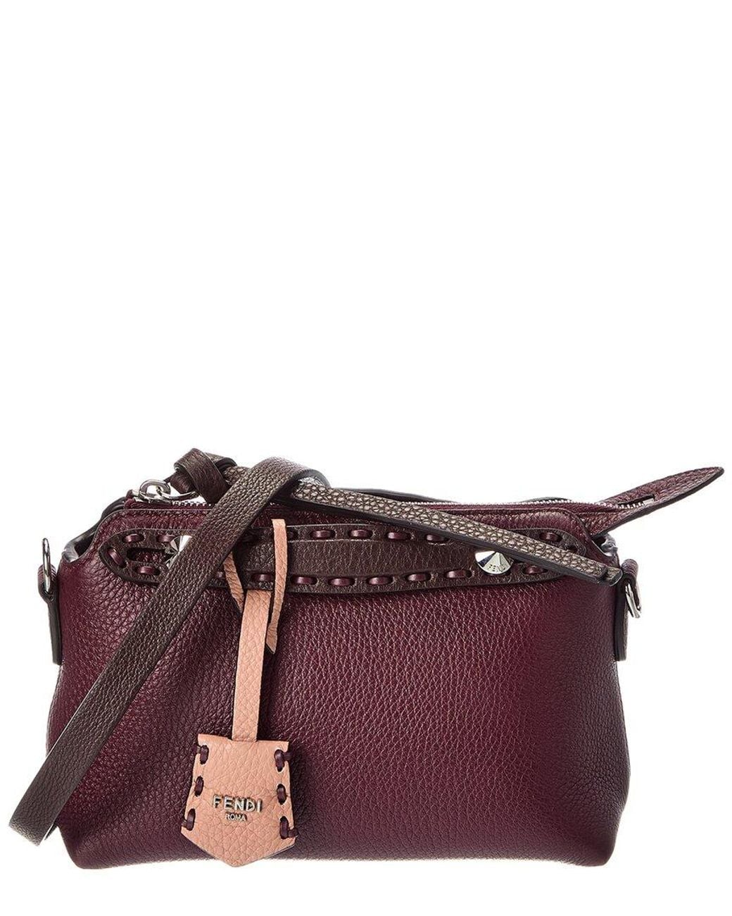 Fendi Purple By The Way Selleria Mini Leather Satchel