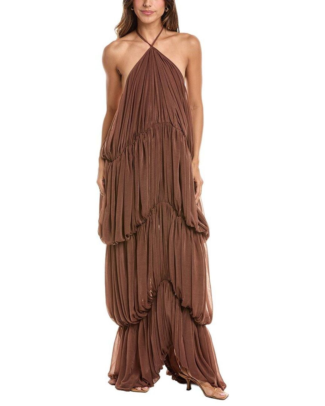 Ronny Kobo Brown Bia Dress