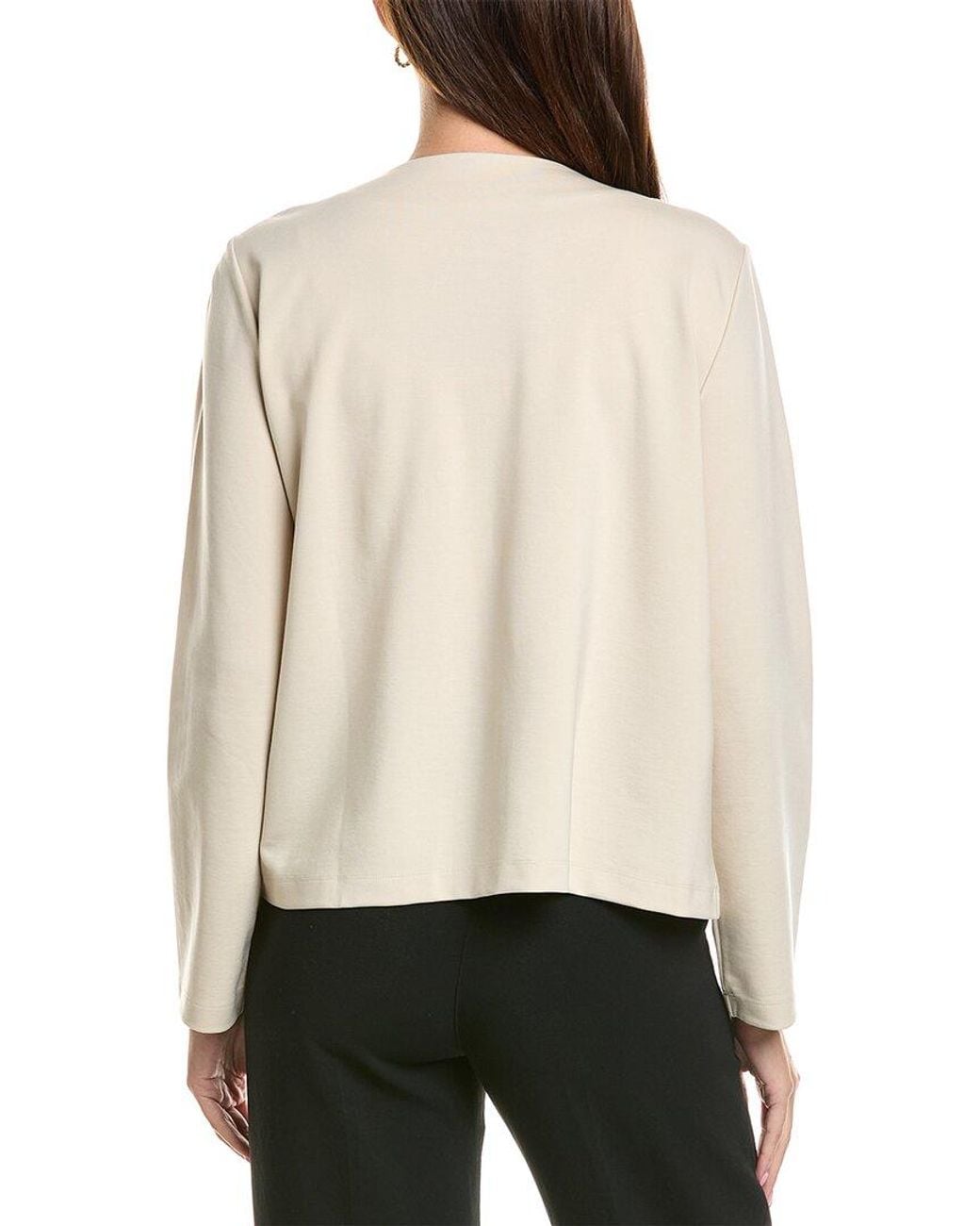 Eileen Fisher Natural Round Neck Jacket
