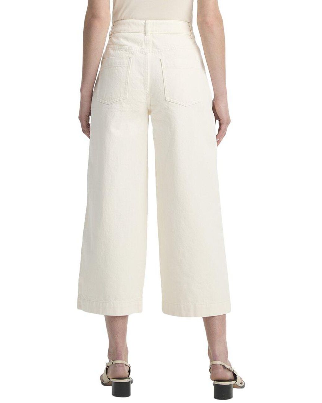 Vince Natural Mid Rise Utility Crop Wide Pant