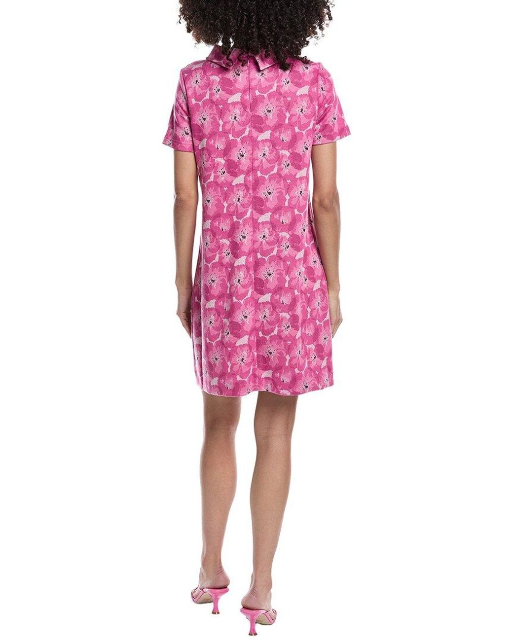 tyler boe Pink Kristen Inverted Pleat Jacquard Mini Dress