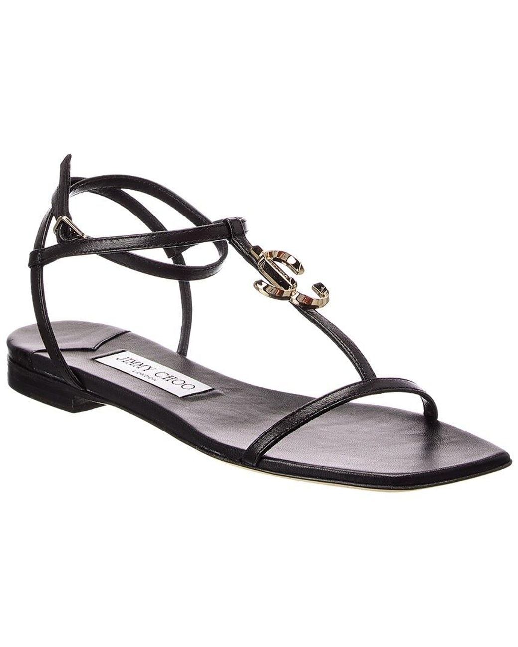 Jimmy Choo Metallic Jc Leather Sandal