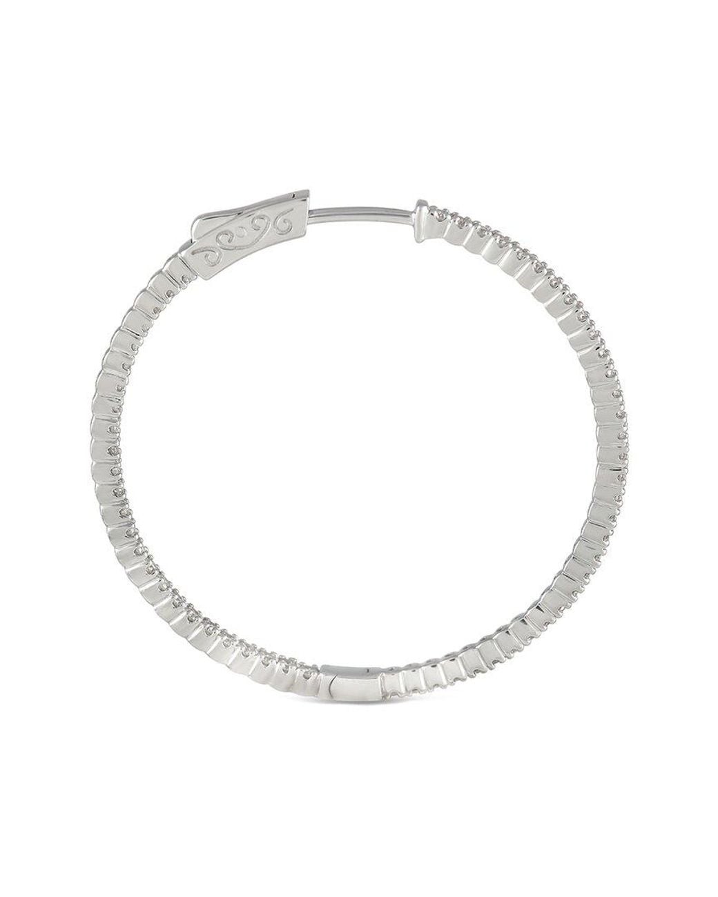 Diamond Select Cuts White 14k 1.34 Ct. Tw. Diamond Inside Out Hoops