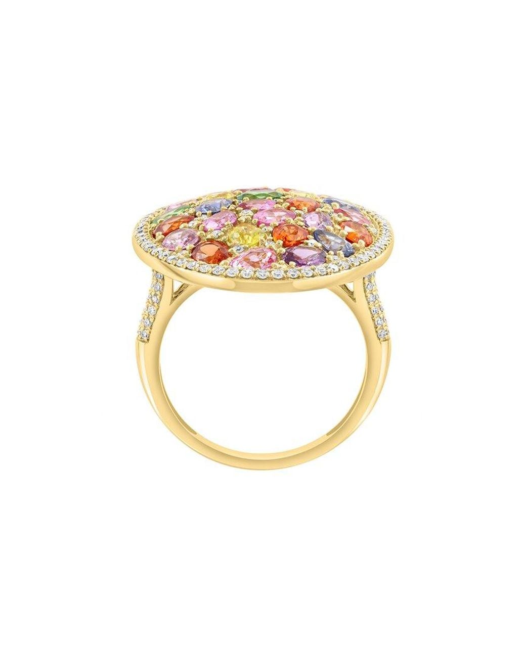 Effy Fine Jewelry White 14K 5.67 Ct. Tw. Diamond & Gemstone Ring