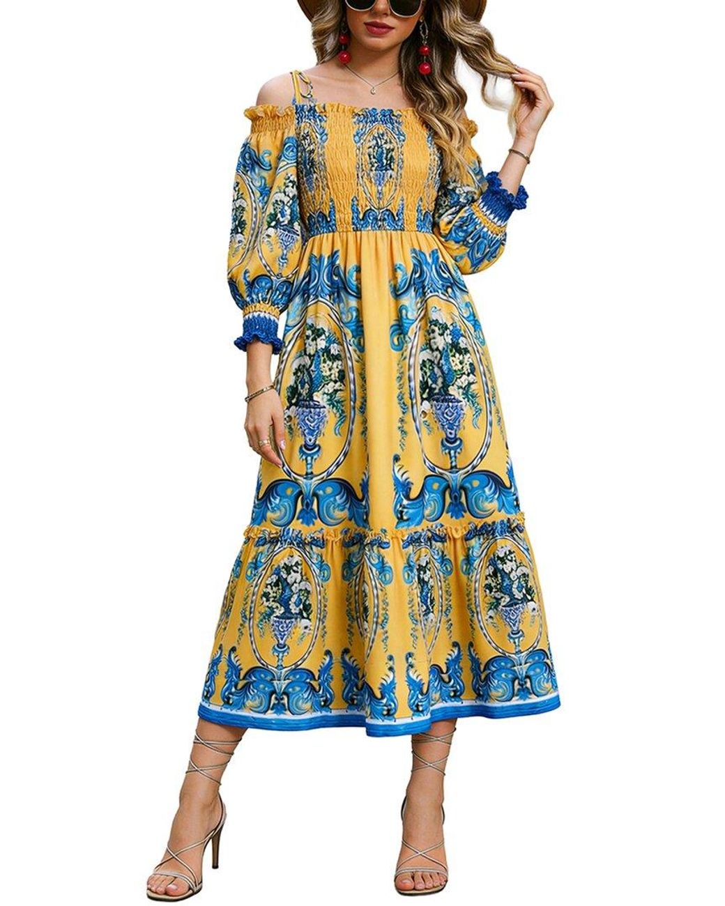 Kayla Paris Yellow Midi Dress