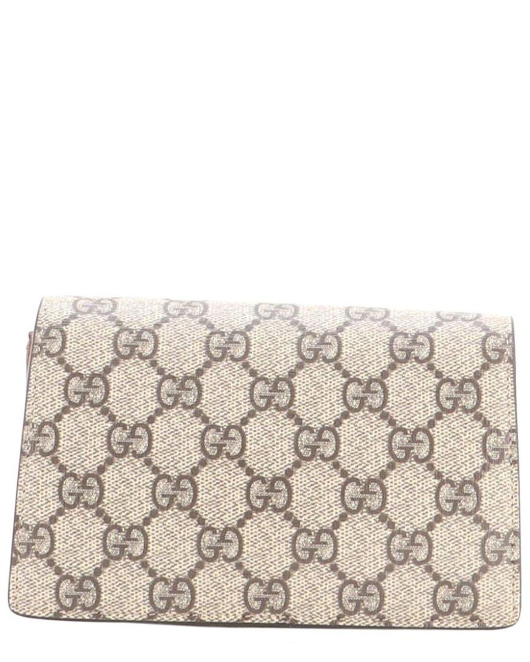 Gucci Gray Gg Coated Canvas Dionysus Bag Super Mini (Authentic Pre-Loved)