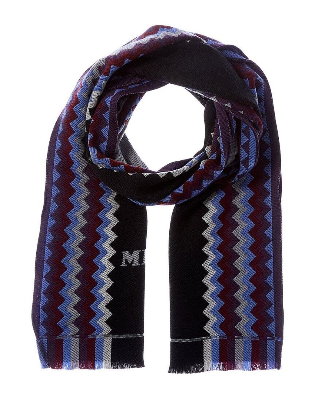 Missoni Blue Wool Scarf