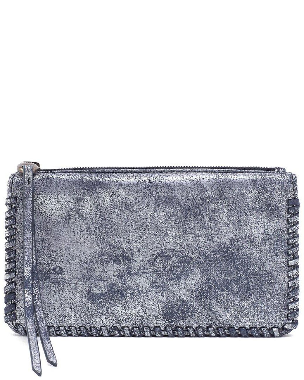 Hobo International Gray Foray Large Leather Wallet