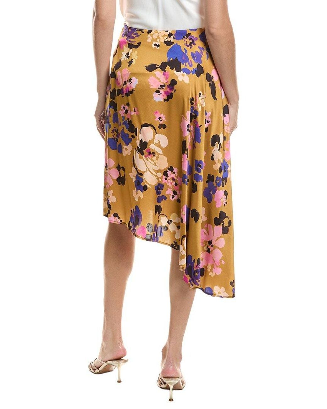 tyler boe Multicolor Nina Silk Charmeuse Skirt