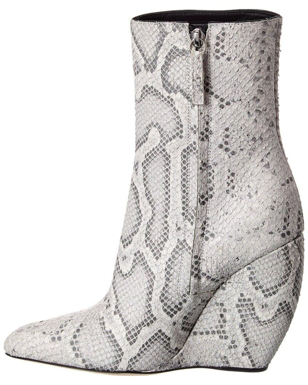 Giuseppe Zanotti White Decadence 105 Python Wedge Bootie