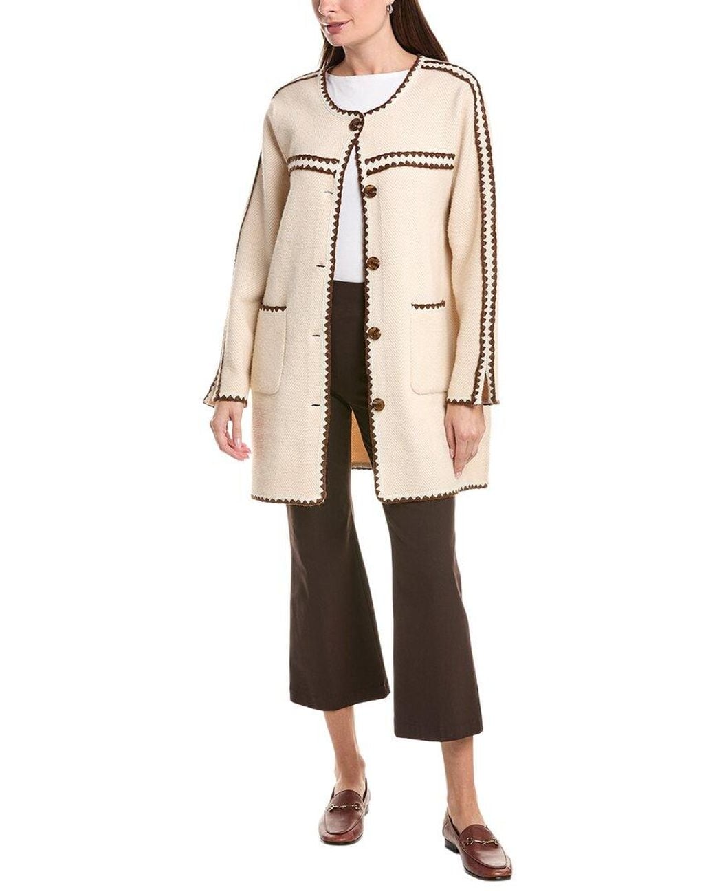 NVLT Natural Mid Length Herringbone Mink Eyelash Coat