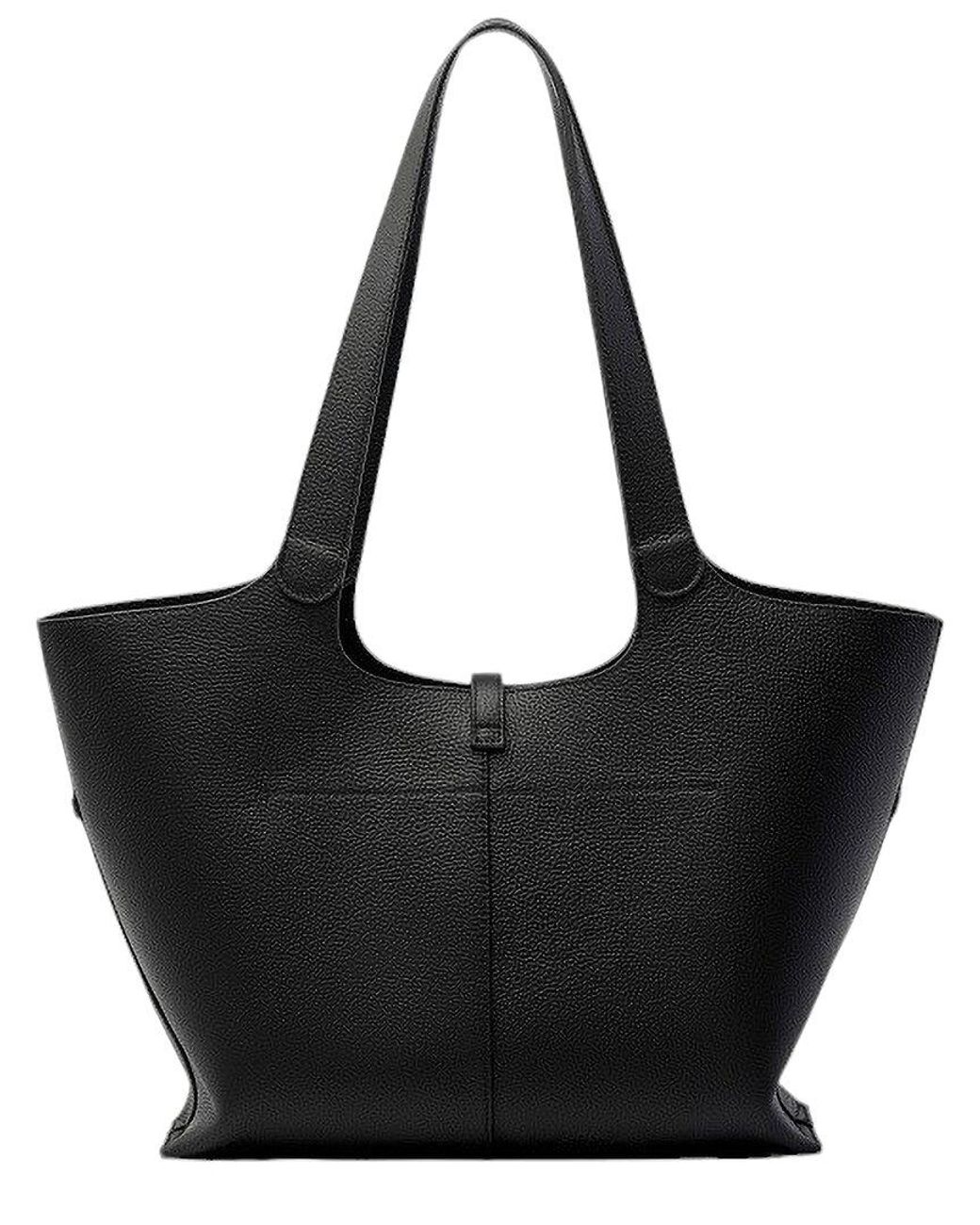 Adele Berto Black Leather Tote