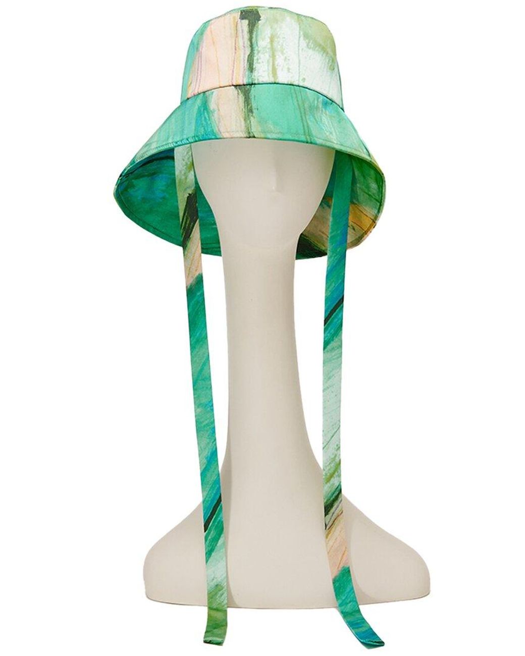 Eugenia Kim Green Ally Satin Bucket Hat