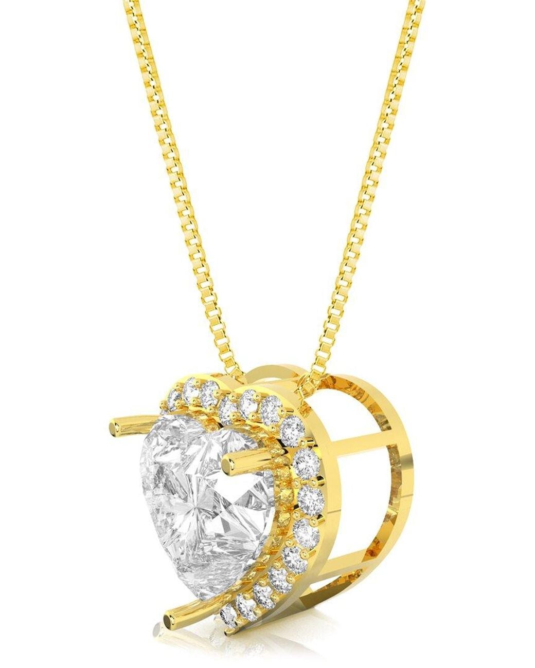 Amairah Metallic 14K 2.00 Ct. Tw. Lab-Grown Diamond Pendant Necklace