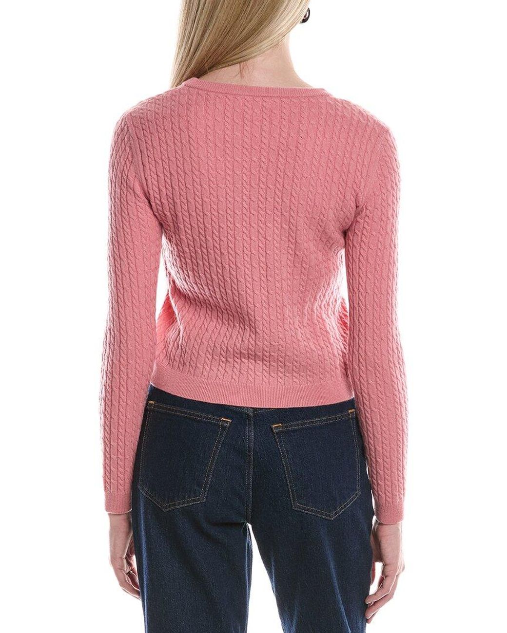 Philosophy Red Baby Cable Cashmere Sweater