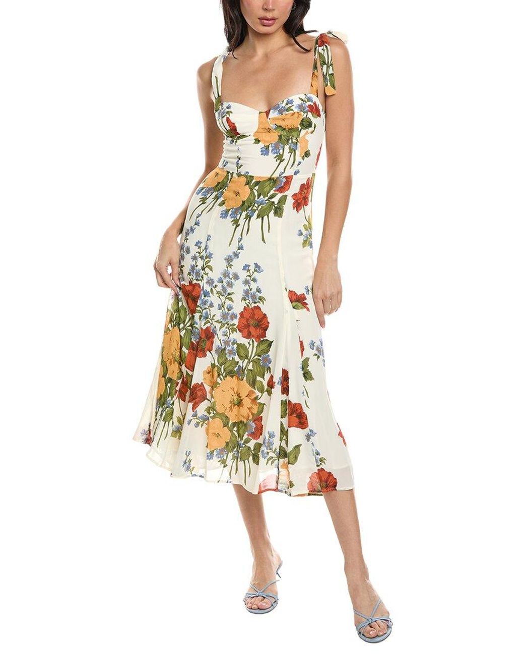 Seraphin Metallic Sleeveless Midi Dress