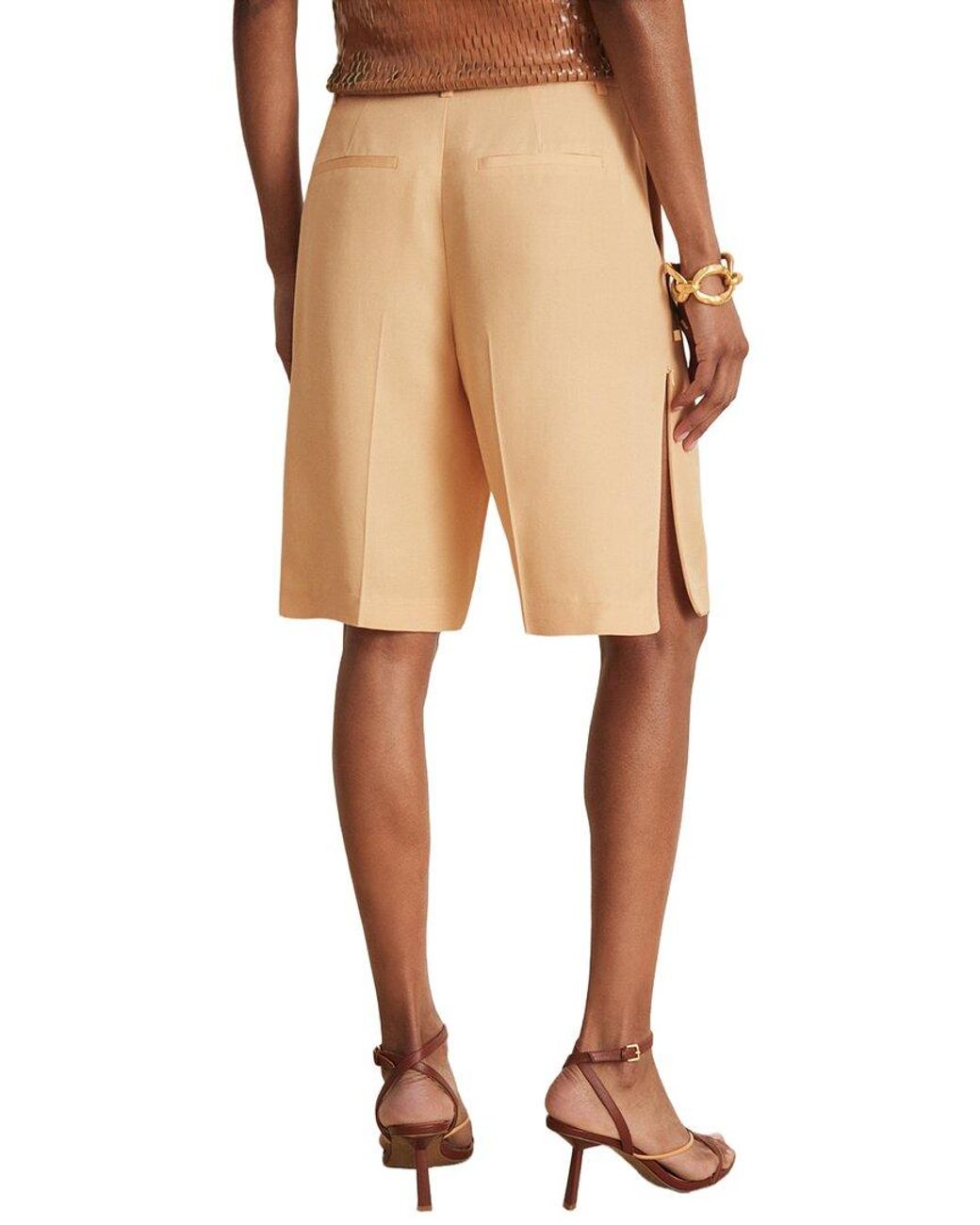 Reiss Natural Lina Tailored Linen-Blend Short