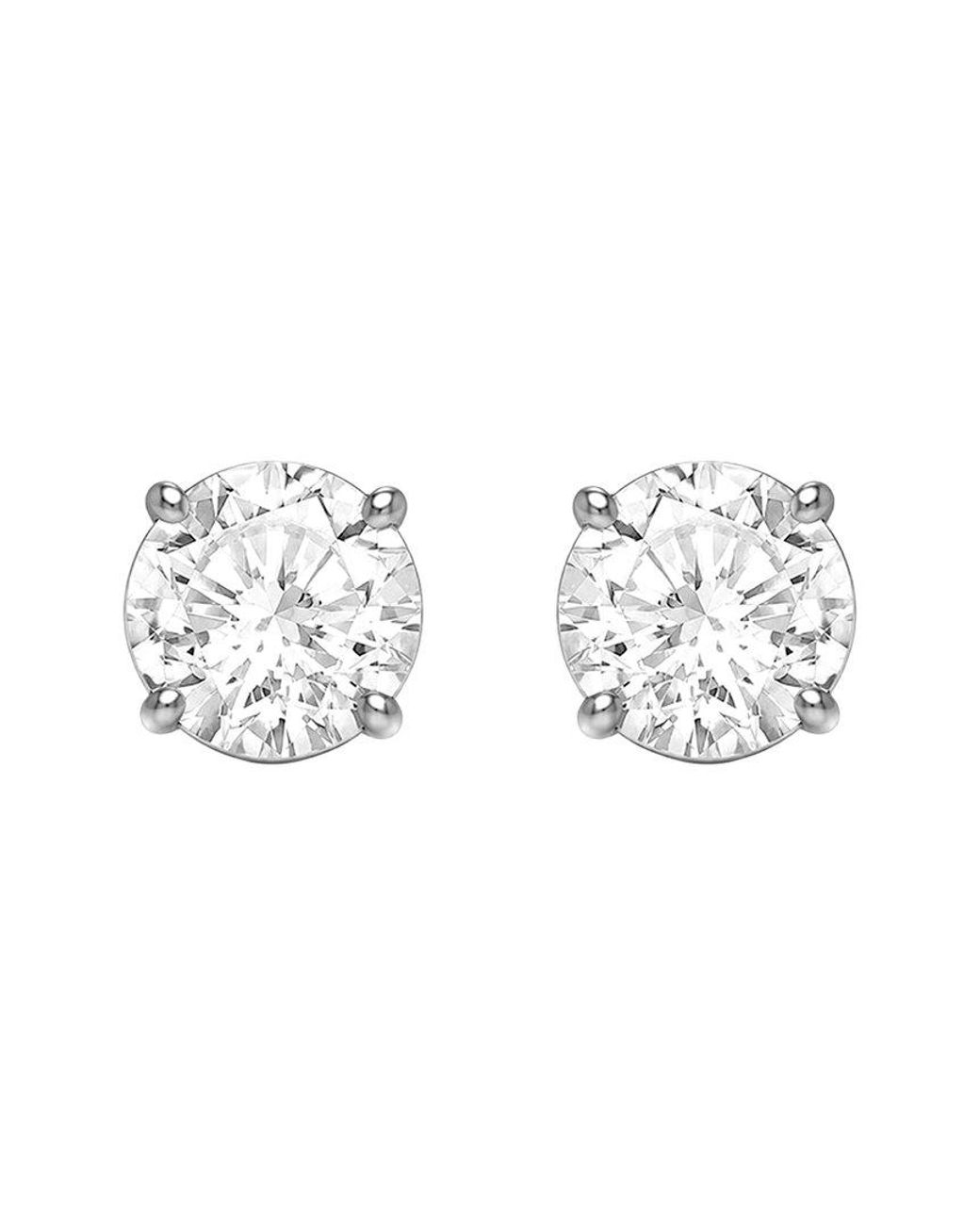 Lab Grown Diamonds Metallic 14K 4.00 Ct. Tw. Lab-Grown Diamond 4 Prong Stud Earring