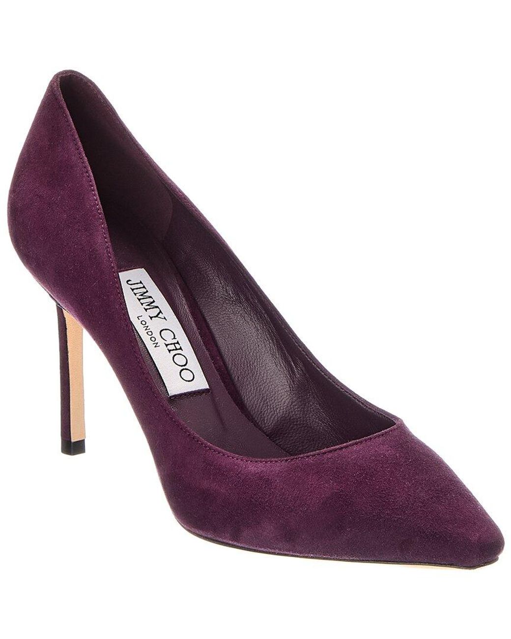 Jimmy Choo Purple Romy 85 Suede Pump