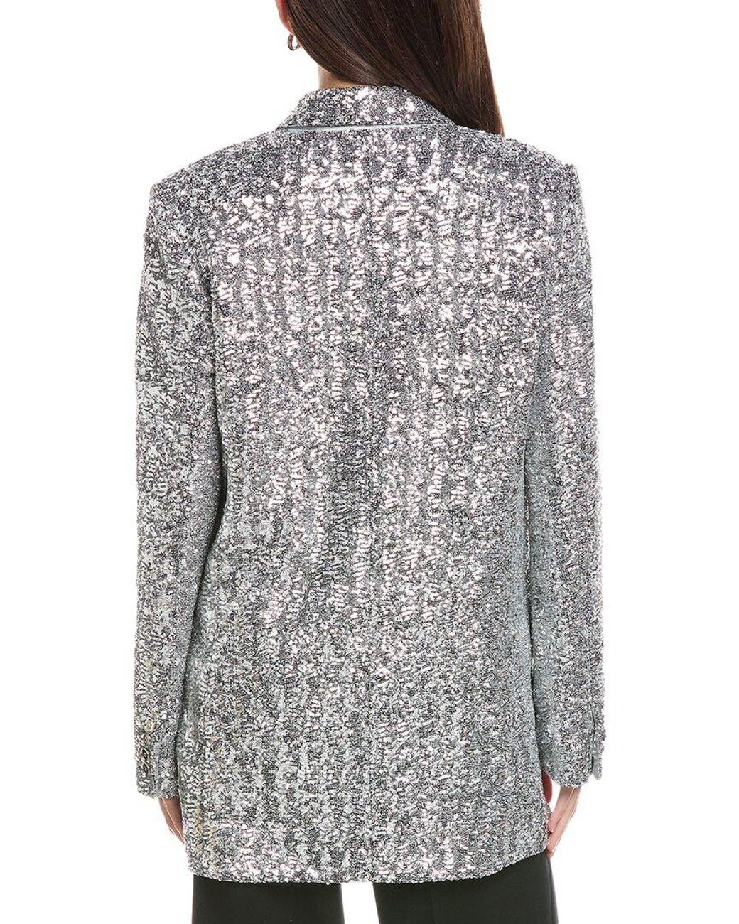 Michael Kors Gray Collection Sequin Boyfriend Blazer