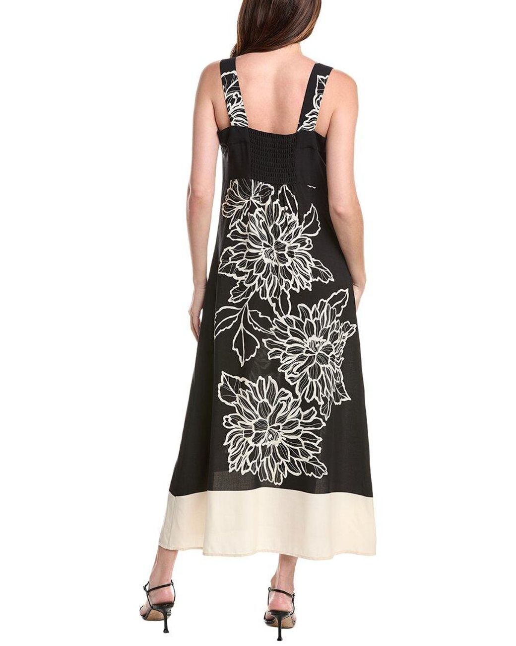 Vince Camuto Black Square Neck Maxi Dress