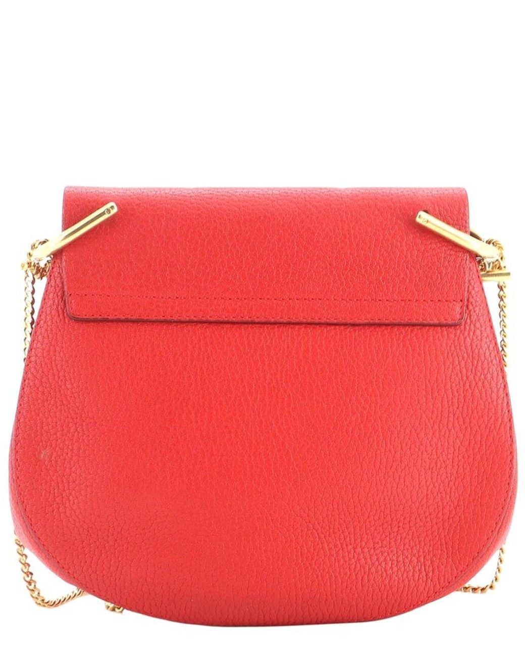 Chloé Red Leather Drew Crossbody Small (Authentic Pre-Loved)