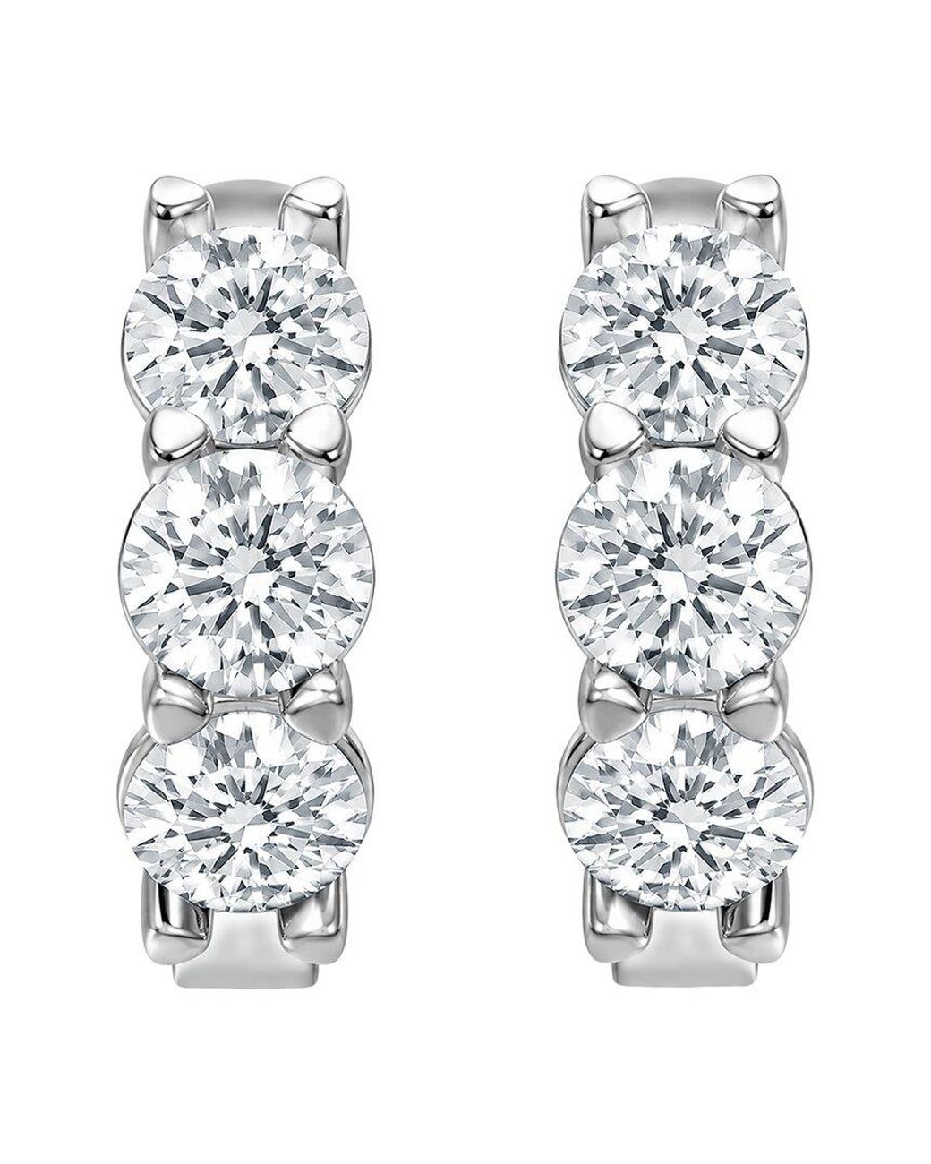 Lab Grown Diamonds White 14K 2.00 Ct. Tw. Lab-Grown Diamond Hoop Earring