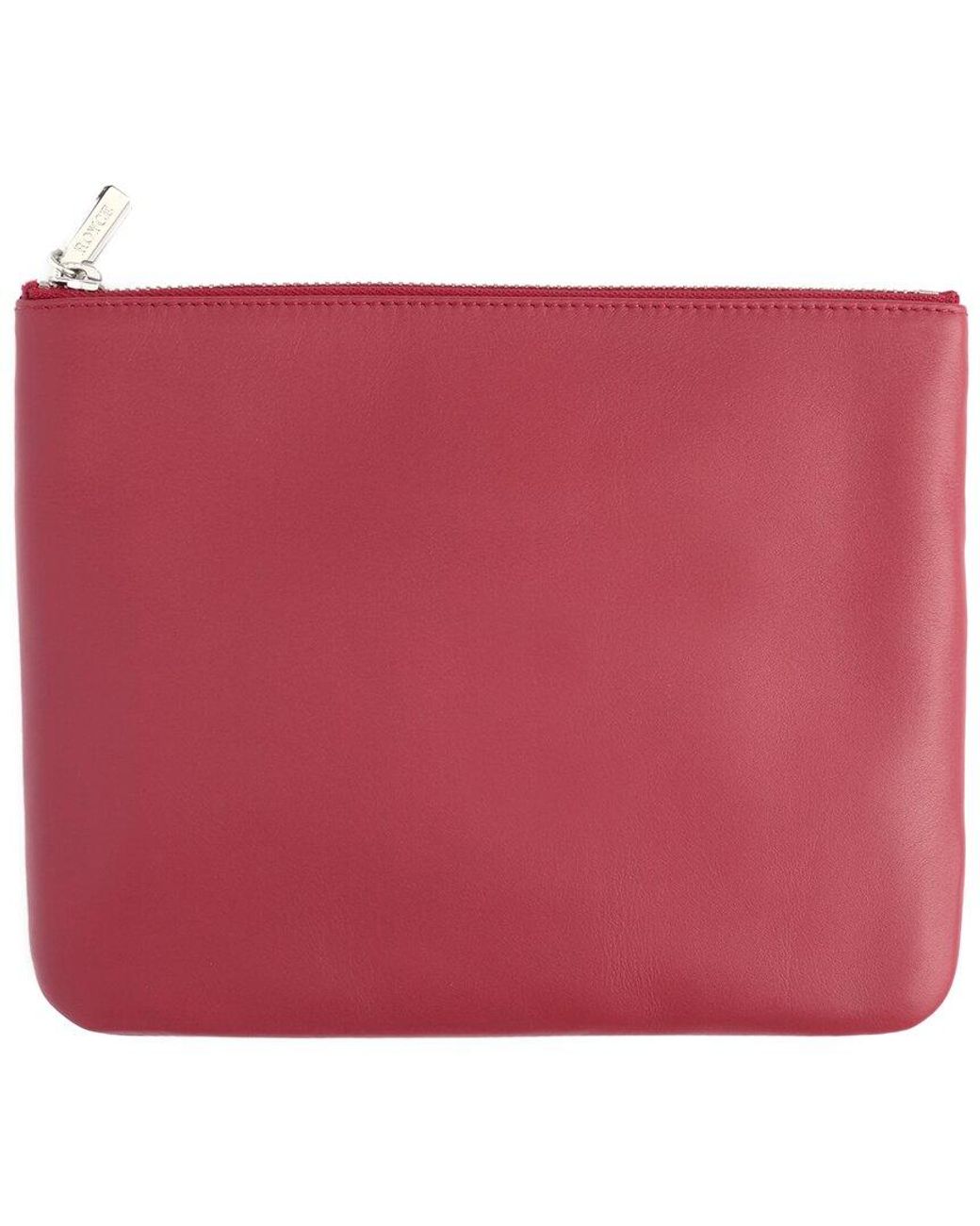ROYCE New York Leather Zippered Travel Organizer Pouch