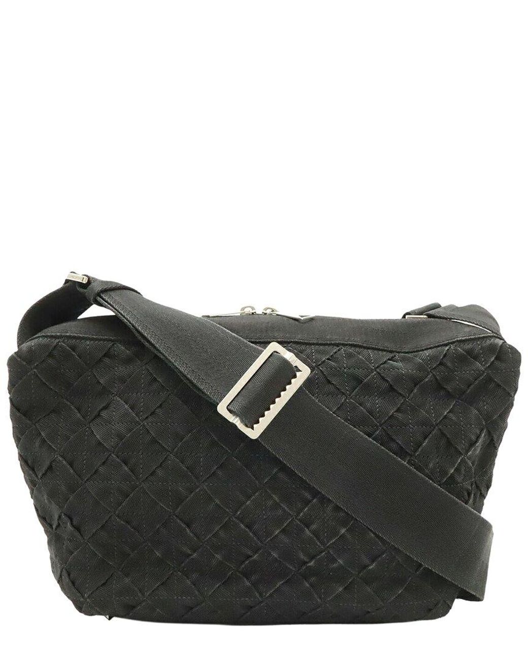 Bottega Veneta Black Intrecciato Canvas Shoulder Bag (authentic Pre-loved)